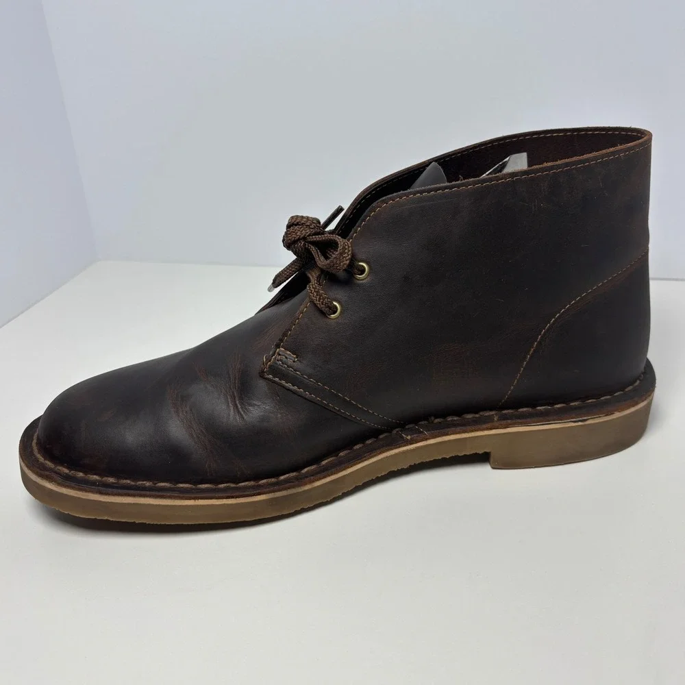 Clarks Bushacre 2 Chukka Desert Boots‎ Mens Sz 11 Brown Beeswax Leather